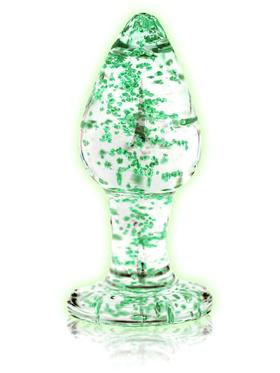 Ouch! Glow in the Dark Glass Butt Plug, small